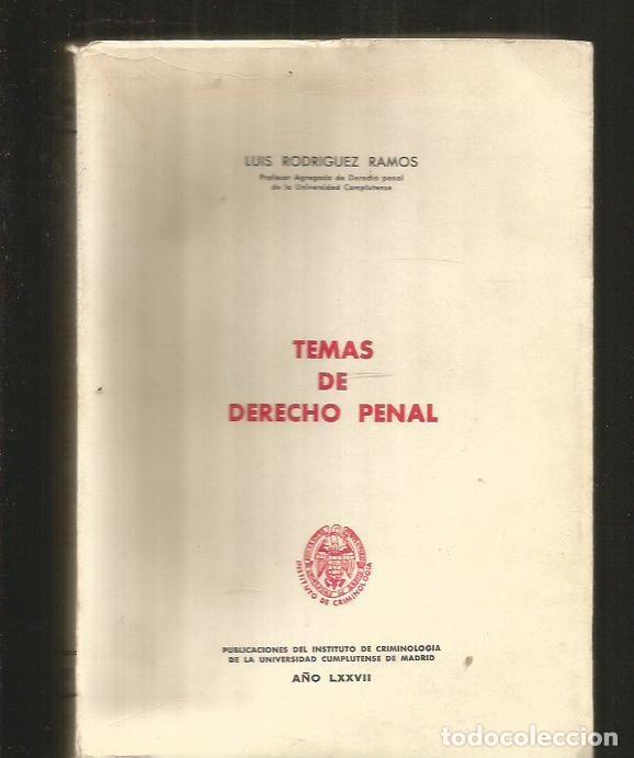 Libros: TEMAS DE DERECHO PENAL - RODRIGUEZ RAMOS, LUIS - Foto 1