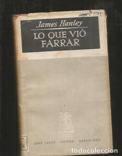 Libros: LO QUE VIO FARRAR - HANLEY, JAMES - Foto 1