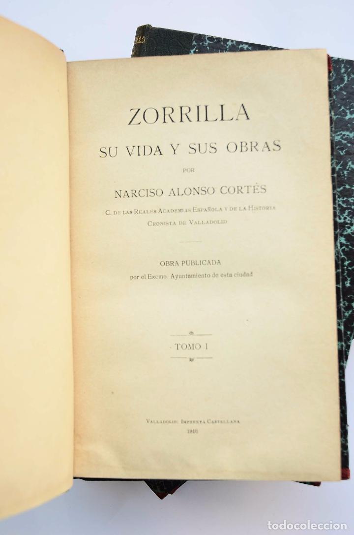 Libros: Zorrilla su vida y sus obras - ALONSO CORT&Eacute;S, Narciso - Foto 3