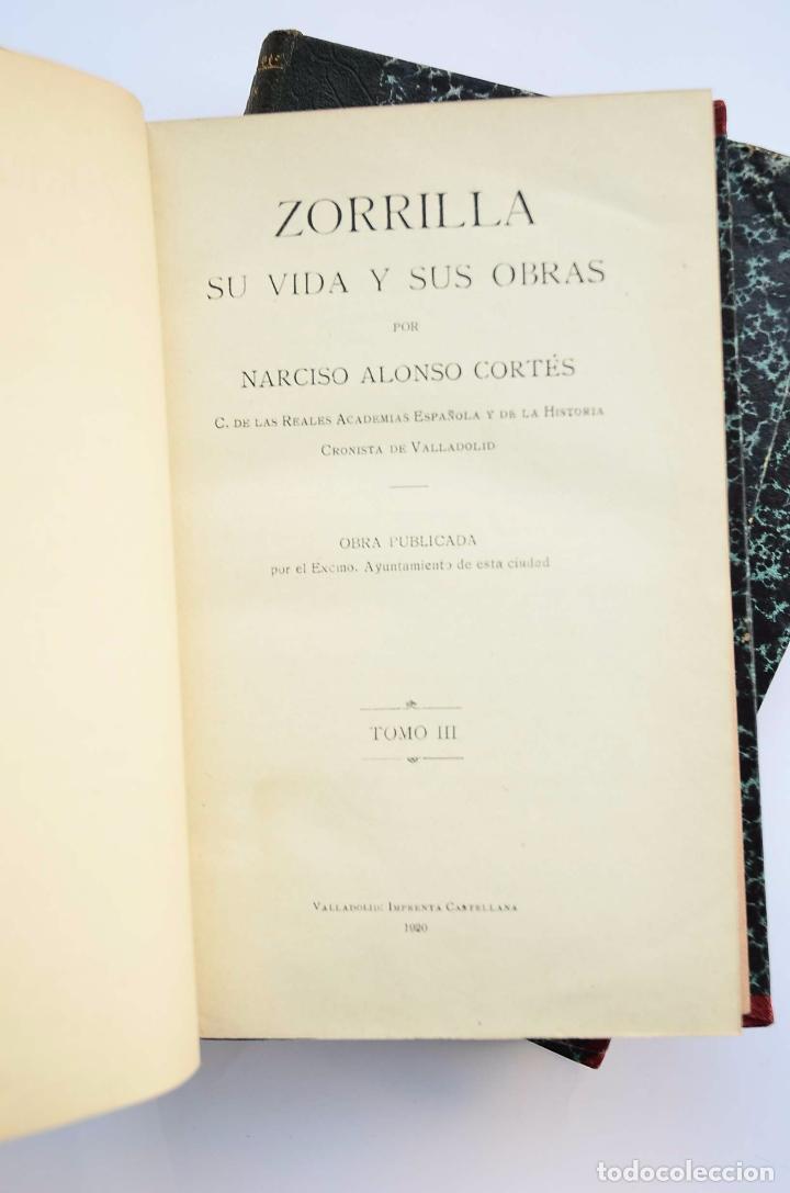 Libros: Zorrilla su vida y sus obras - ALONSO CORT&Eacute;S, Narciso - Foto 9