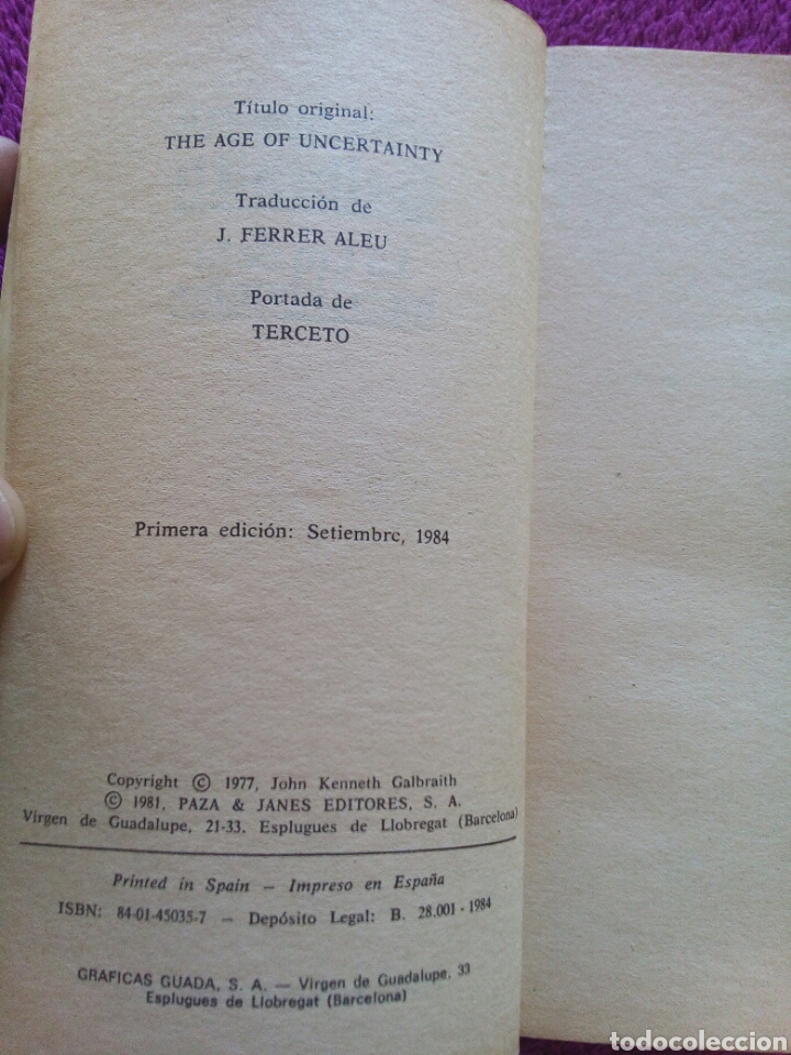 Libros: La era de la incertidumbre. John Kenneth Galbraith - Foto 2