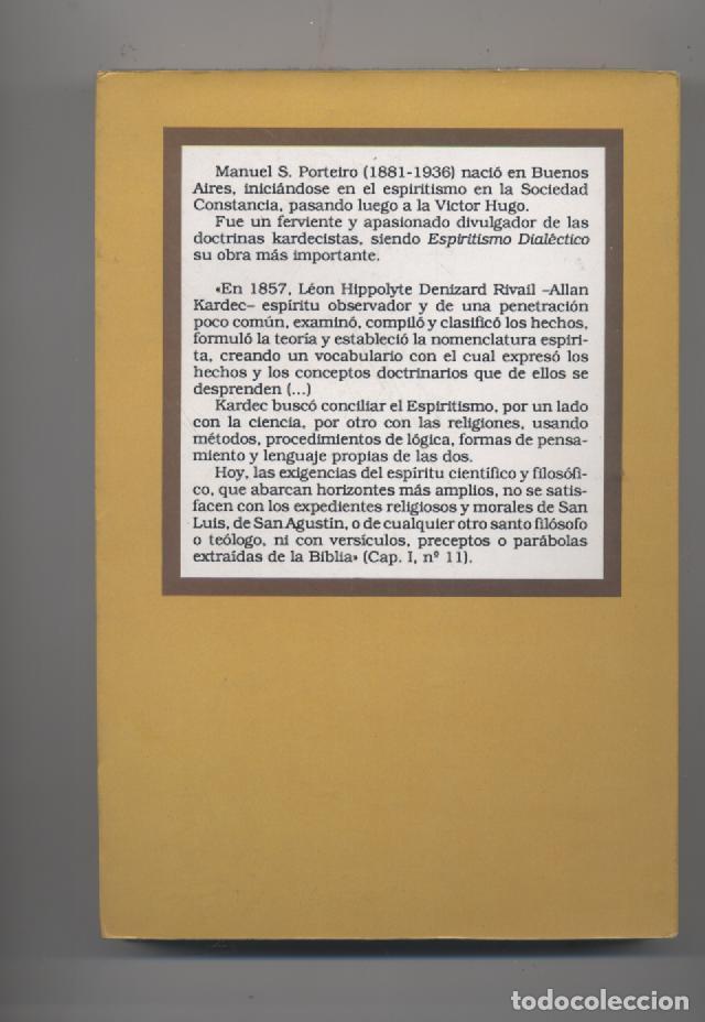 Libros: ESPIRITISMO DIALECTICO-MANUEL.S.PORTEIRO - Foto 2