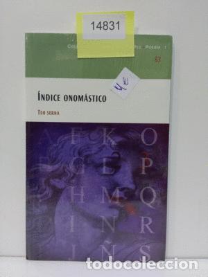 Libros: &Iacute;NDICE ONOM&Aacute;STICO - SERNA, TEO - Foto 1