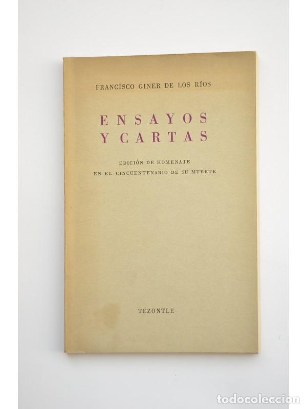 Libros: Ensayos y cartas - GINER DE LOS R&Iacute;OS, Francisco - Foto 1