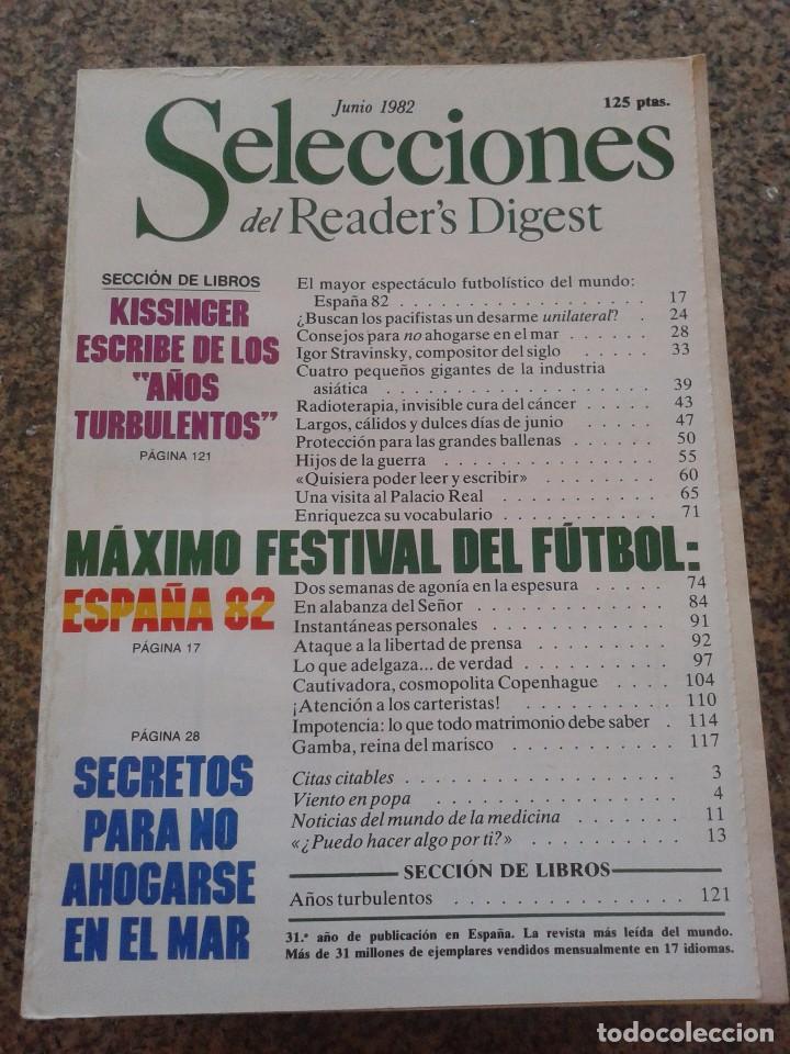 Libros: SELECCIONES DEL READER,S DIGEST -- JUNIO 1982 -- - Foto 1
