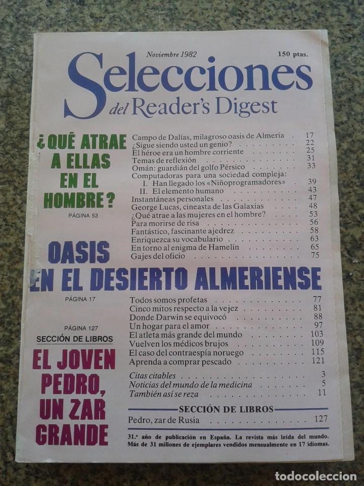 Libros: SELECCIONES DEL READER,S DIGEST -- NOVIEMBRE 1982 -- - Foto 1