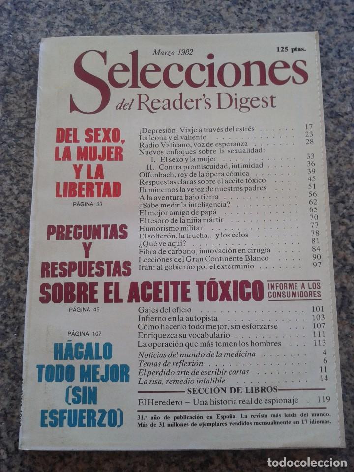 Libros: SELECCIONES DEL READER,S DIGEST -- MARZO 1982 -- - Foto 1