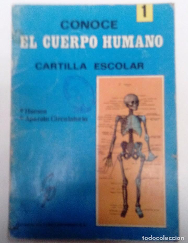 books: CONOCE EL CUERPO HUMANO n&ordm; 1 (1976)  CARTILLA ESCOLAR Huesos-Aparato circulatorio