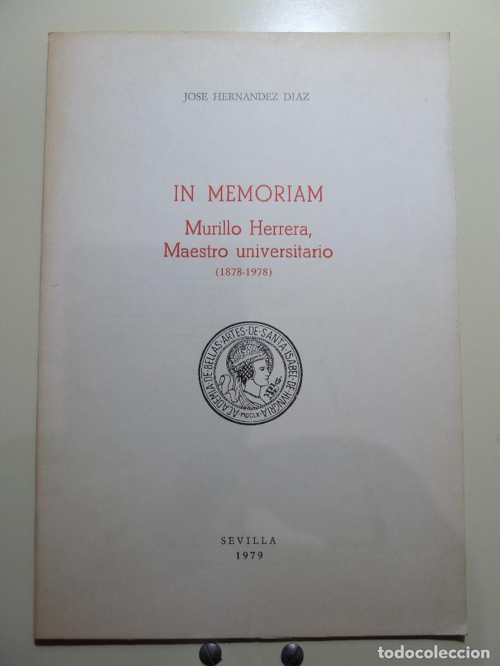 Libros: IN MEMORIAM - MURILLO HERRERA - MAESTRO UNIVERSITARIO - Foto 1