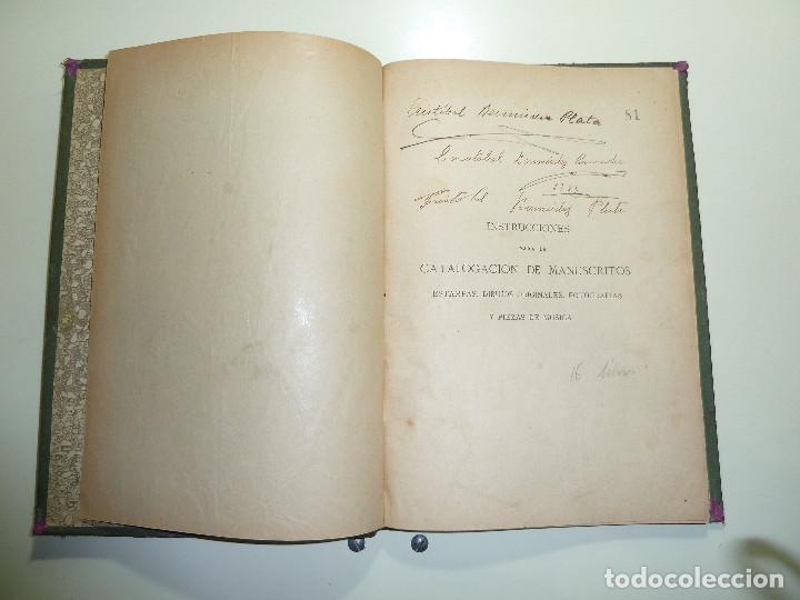 Libros: INSTRUCCIONES PARA LA CATALOGACION DE MANUSCRITOS - Foto 4