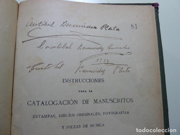 Libros: INSTRUCCIONES PARA LA CATALOGACION DE MANUSCRITOS - Foto 6