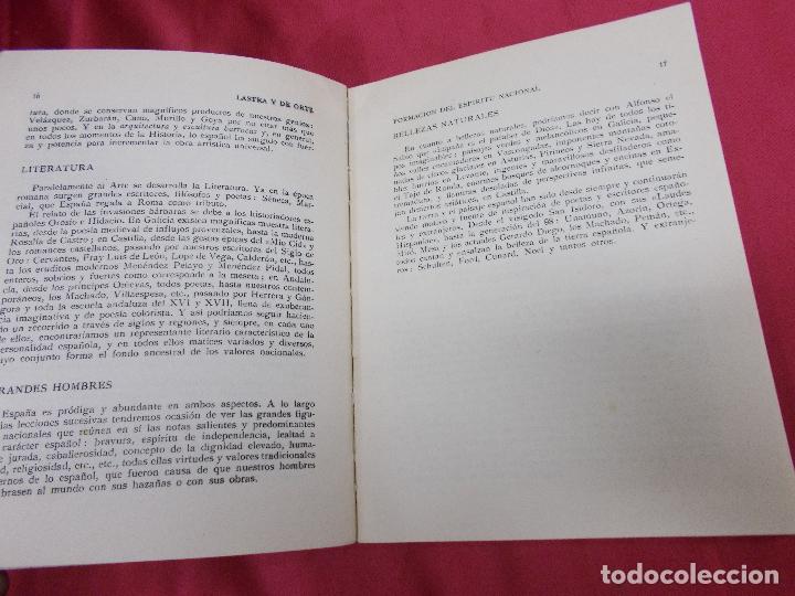 Libros: FORMACION DEL ESPIRITU NACIONAL. SEGUNDO A&Ntilde;O DE BACHILLERATO. 1954. CON PROGRAMA. - Foto 5