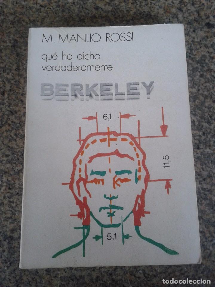 Libros: QUE HA DICHO VERDADERAMENTE BERKLEY -- M. MANLIO ROSSI -- 1971 -- - Foto 1