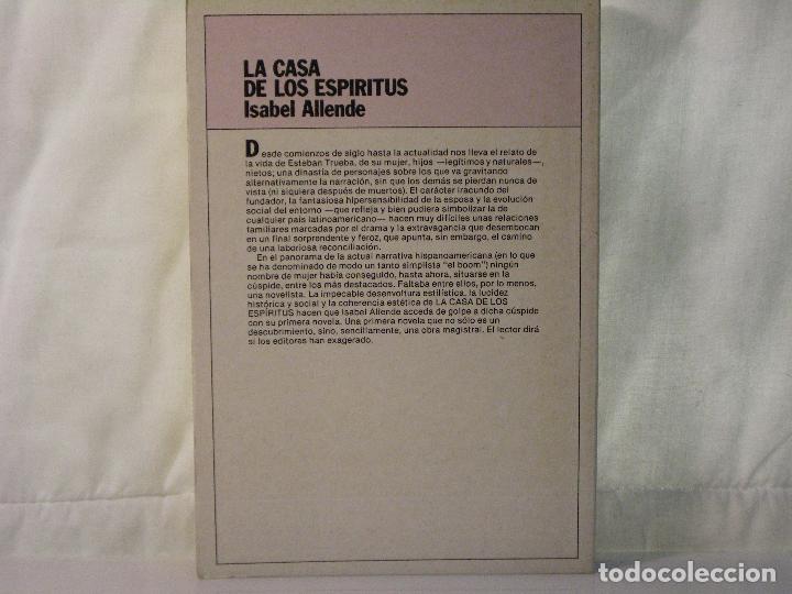 Libros: LA CASA DE LOS ESPIRITUS *** ISABEL ALLENDE *** - Foto 2