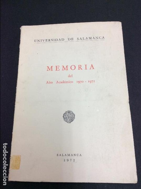 Memoria del a&ntilde;o acad&eacute;mico 1970 - 1971