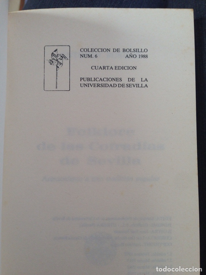 Libros: Libro Folklore de las cofrad&iacute;as de Sevilla. Antonio Burgos - Foto 3