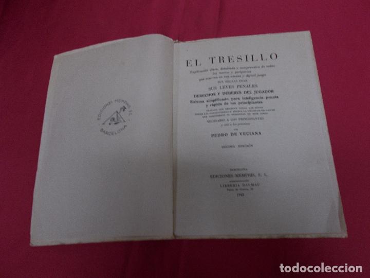 Libros: EL TRESILLO. PEDRO DE VECIANA. EDICIONES MENPHIS, 1943. - Foto 2