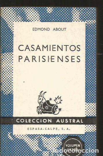 Libros: CASAMIENTOS PARISIENSES - ABOUT, EDMOND - Foto 2