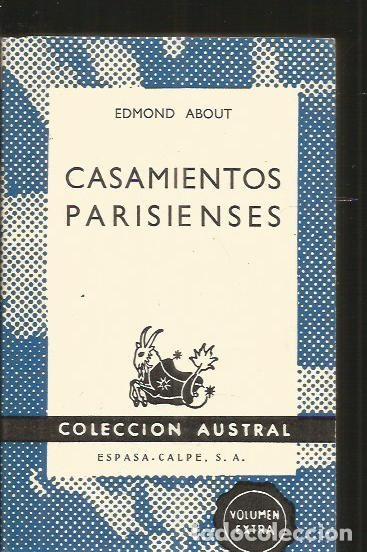 Libros: CASAMIENTOS PARISIENSES - ABOUT, EDMOND - Foto 2