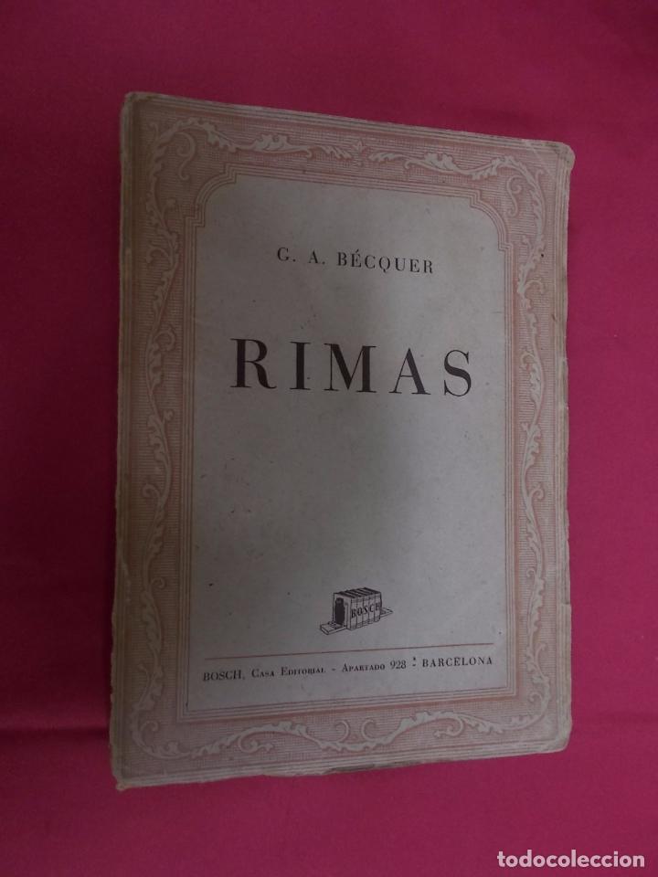 Libros: RIMAS. GUSTAVO ADOLFO B&Eacute;CQUER. BOSCH, CASA EDITORIAL. 1947. - Foto 1