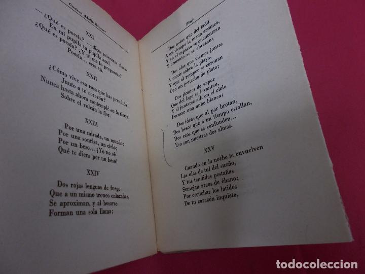 Libros: RIMAS. GUSTAVO ADOLFO B&Eacute;CQUER. BOSCH, CASA EDITORIAL. 1947. - Foto 3