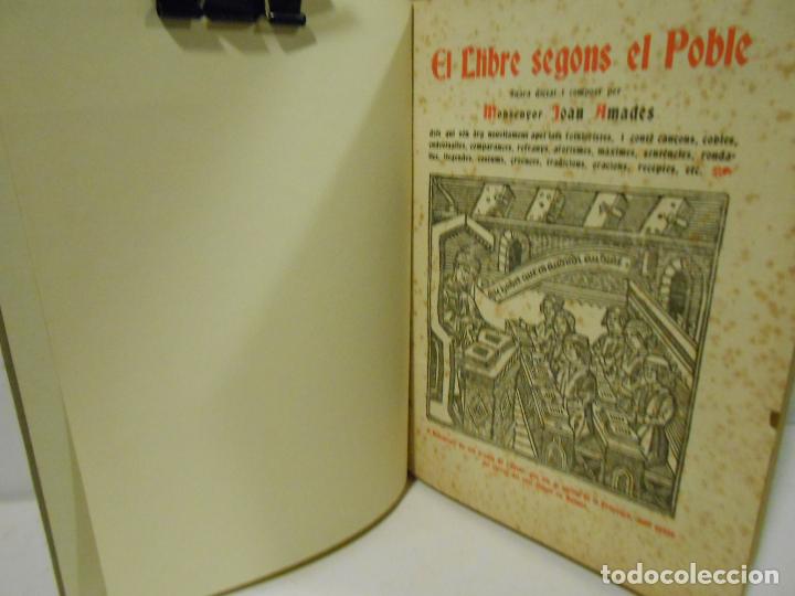 Libros: AMADES, Joan.- - El llibre segons el Poble. - Foto 1