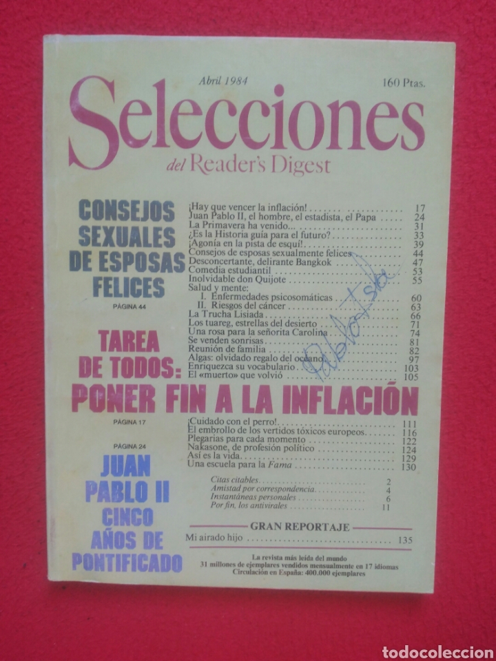 Libros: Selecciones del Readers Digest. 1984 Abril - Foto 1