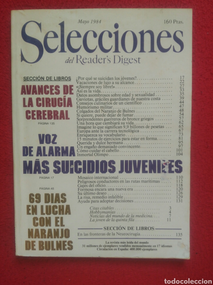 Libros: Selecciones del Readers Digest. 1984 Mayo - Foto 1