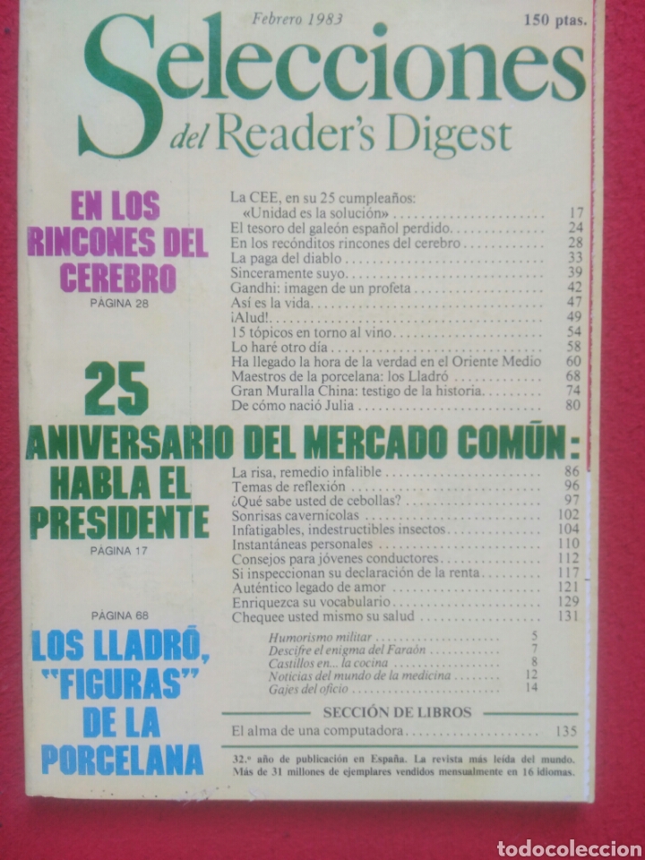 Libros: Selecciones del Readers Digest. 1983 Febrero - Foto 2