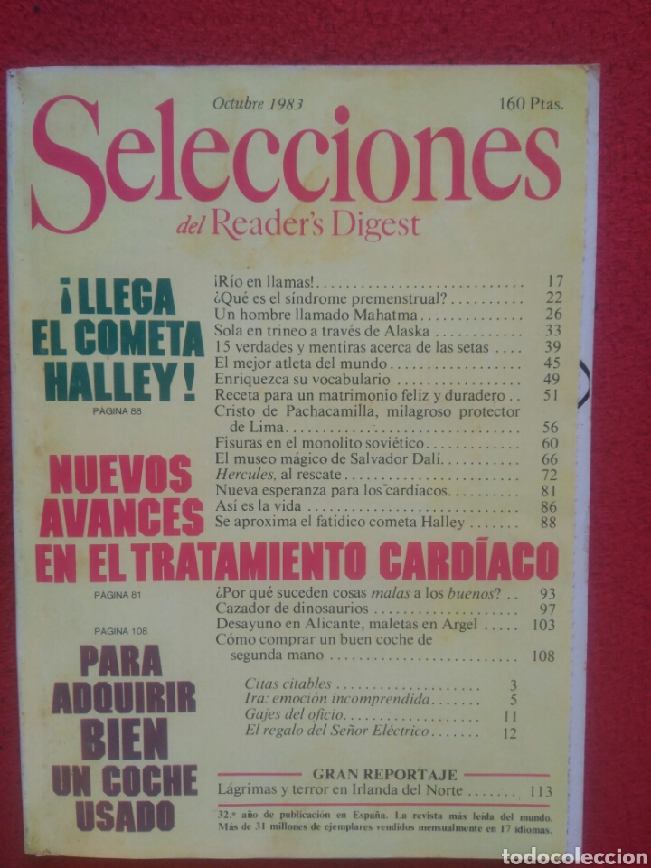 Libros: Selecciones del Readers Digest. 1983 Octubre - Foto 1
