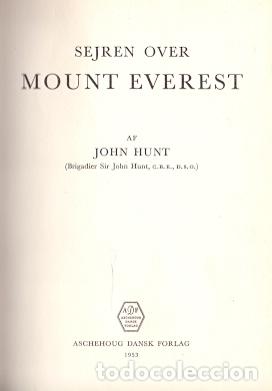 Libros: Sejren Over Mount Everest - Hunt, John - Foto 1