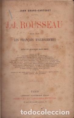 Libros: J.J. Rousseau - Grand-Carteret, John - Foto 1