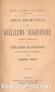 Libros: Obras dram&aacute;ticas (8 Vols) - Shakespeare, Guillermo - Foto 1