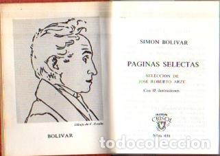 Libros: P&aacute;ginas selectas - Bolivar, Sim&oacute;n - Foto 1