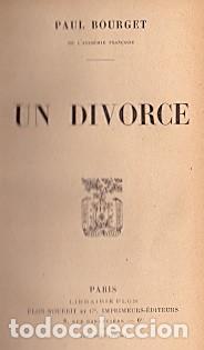 Libros: Un Divorce - Bourget, Paul - Foto 1