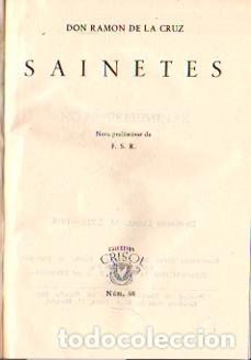Libros: Sainetes - Cruz, Ram&oacute;n de la - Foto 1