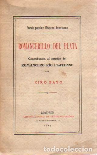 Libros: Romancerillo del plata. - Bayo, Ciro - Foto 1