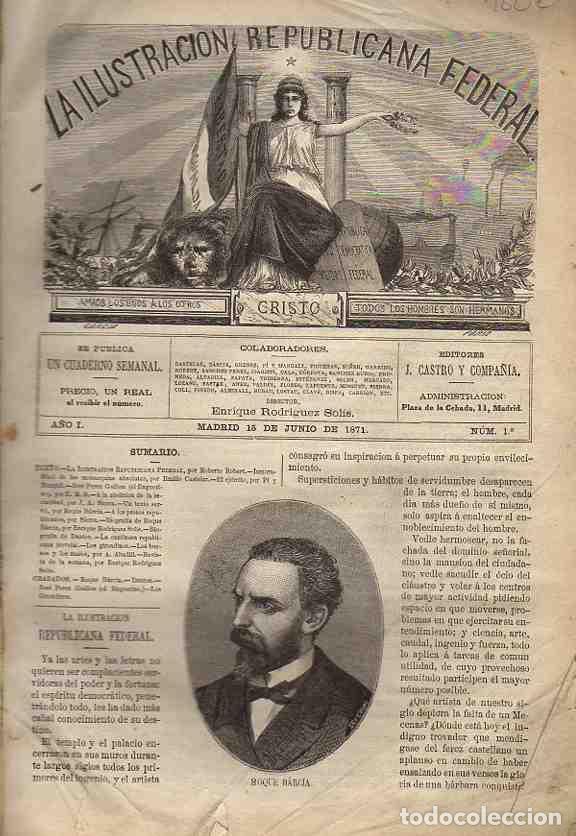 Libri di seconda mano: La Ilustraci&oacute;n Republicana Federal (Junio-Diciembre) - NO CONSTA AUTOR