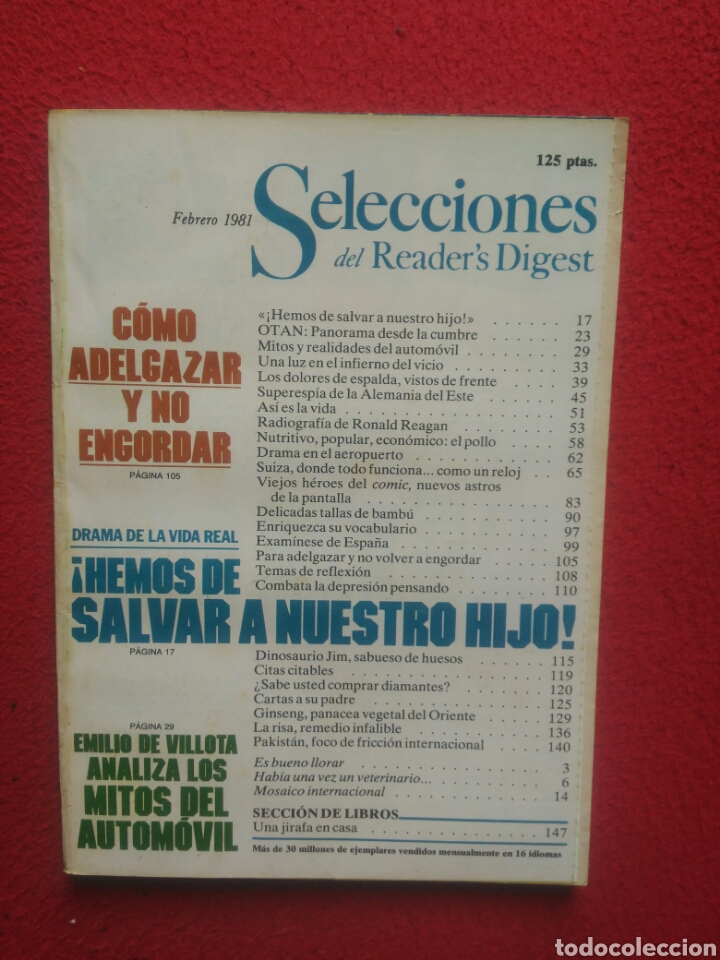 Libros: Selecciones del Readers Digest. 1981 Febrero - Foto 1