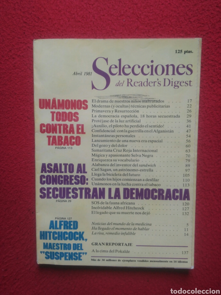 Libros: Selecciones del Readers Digest. 1981 Abril - Foto 1