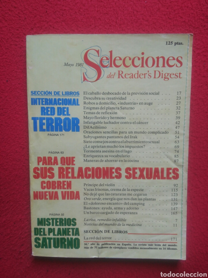 Libros: Selecciones del Readers Digest. 1981 Mayo - Foto 1