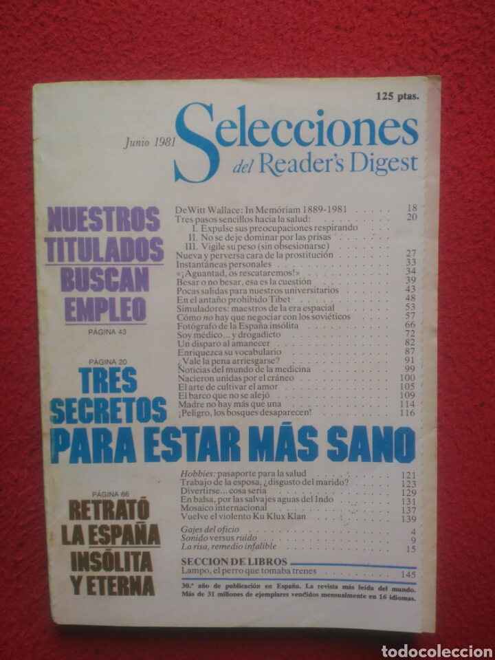 Libros: Selecciones del Readers Digest. 1981 Junio - Foto 1