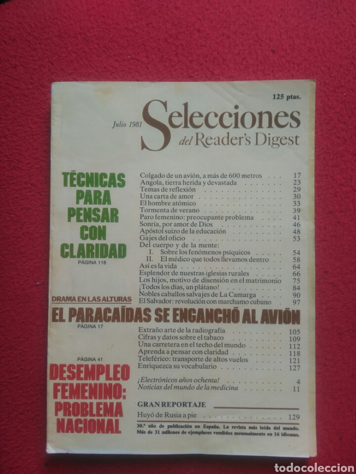 Libros: Selecciones del Readers Digest. 1981 Julio - Foto 1