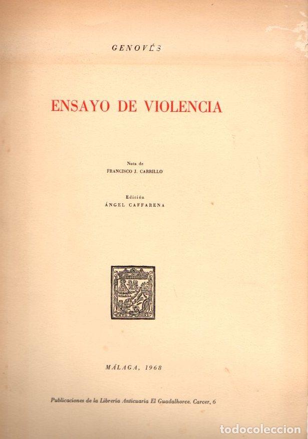 Libros: Ensayo de violencia - Genov&eacute;s - Foto 1