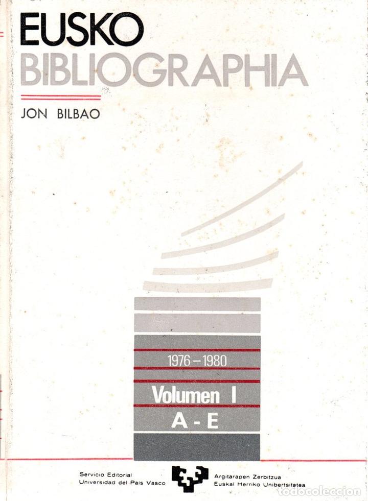 Libros: Eusko bibliographia. 3 vol. - Bilbao, Jon - Foto 1