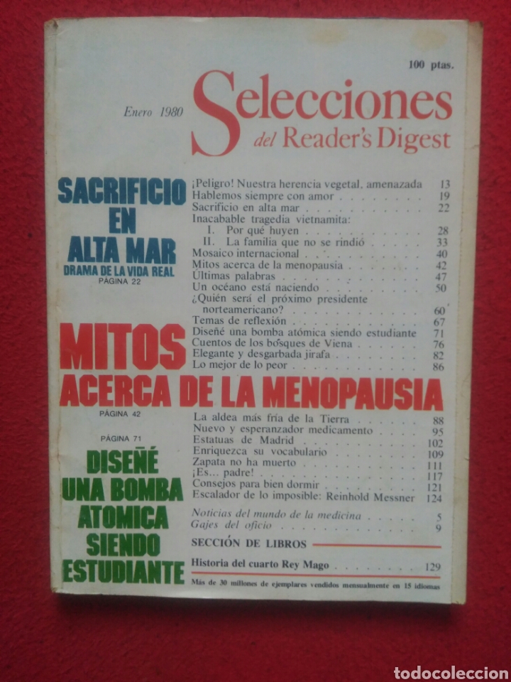 Libros: Selecciones del Readers Digest. 1980 Enero - Foto 1