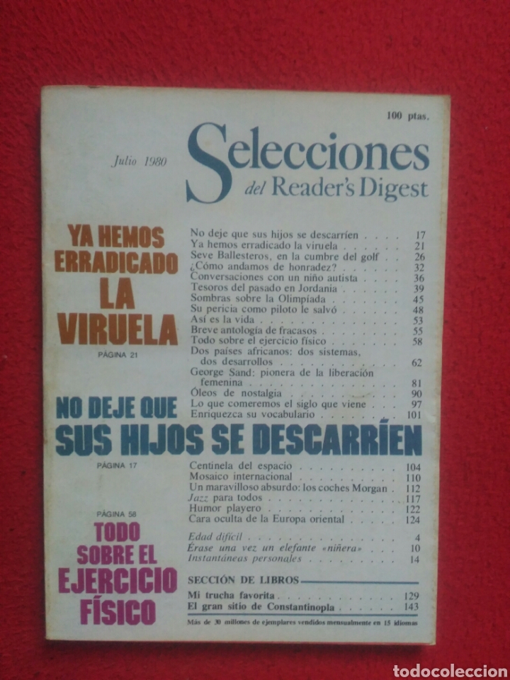 Libros: Selecciones del Readers Digest. 1980 Julio - Foto 1