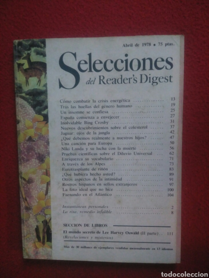 Libros: Selecciones del Readers Digest. 1978 Abril - Foto 1
