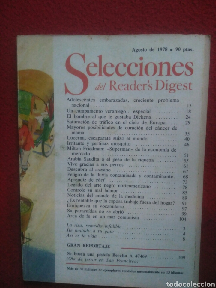 Libros: Selecciones del Readers Digest. 1978 Agosto - Foto 1