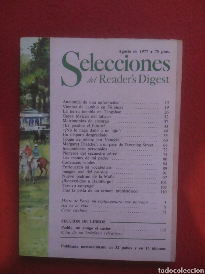 Libros: Selecciones del Readers Digest. 1977 Agosto - Foto 1